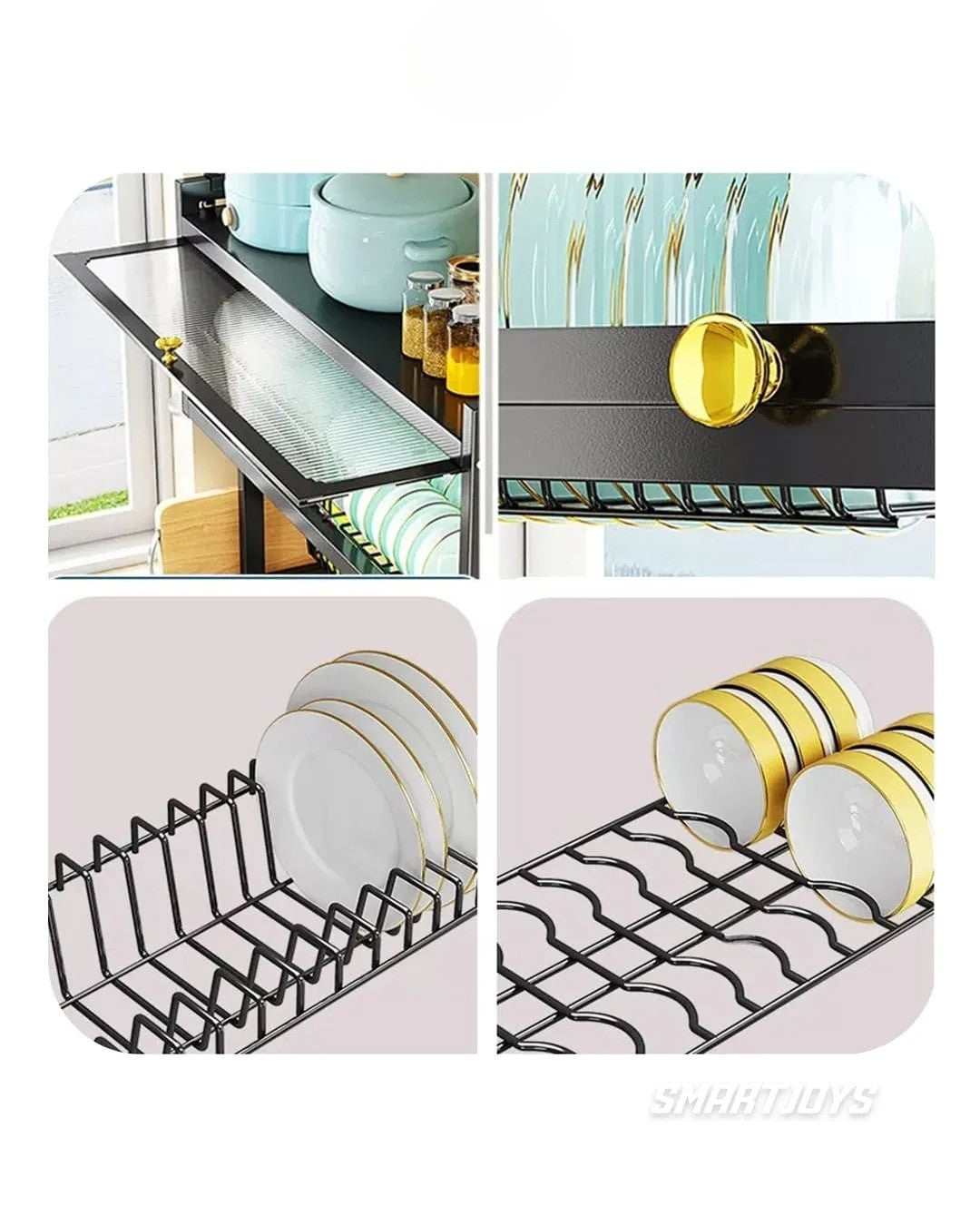 Organizador Escurridor De Platos Grande 85 cm Con Puerta